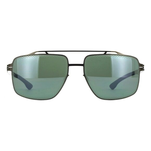 New IC! BERLIN gla00000000000000164 Grey Polarised Square MB 20 Gun Metal Sungla - Picture 2 of 4